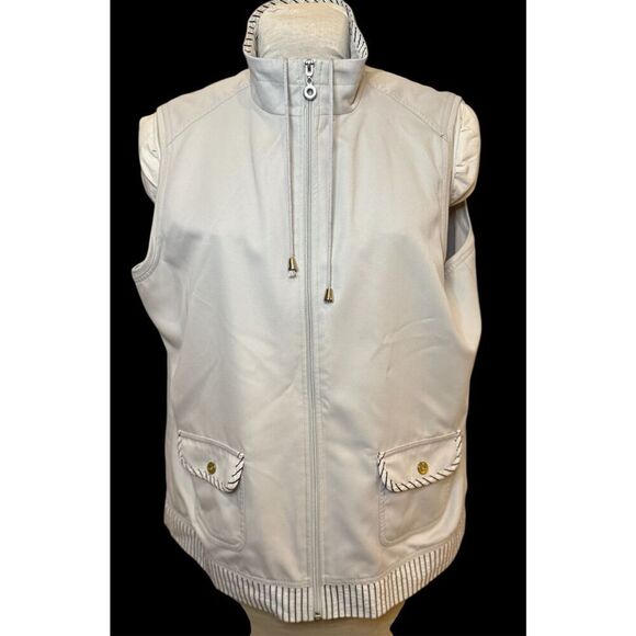 Allison Daley Full Zip Women’s Vest Sz. 16 Khaki Outdoors Golf - Picture 7 of 13